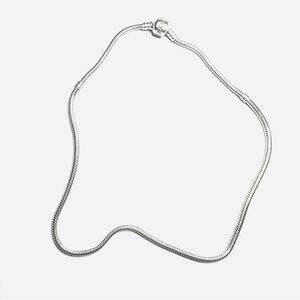 Pandora Moments Barrel Clasp Snake Chain - Retired, 925 ALE Sterling Silver, 16”